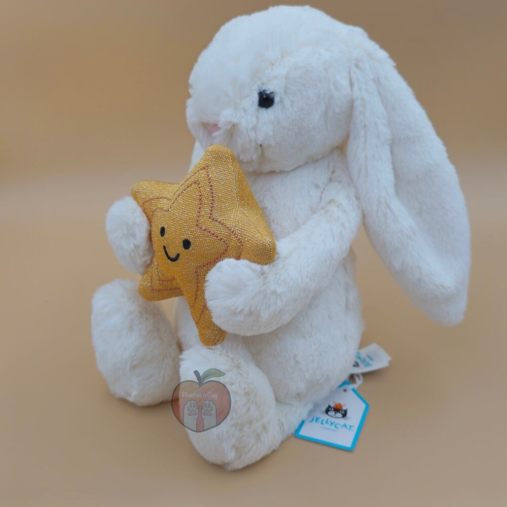 Jellycat Cream Bunny With Star - AUTHENTIC - NEW WITH TAGS